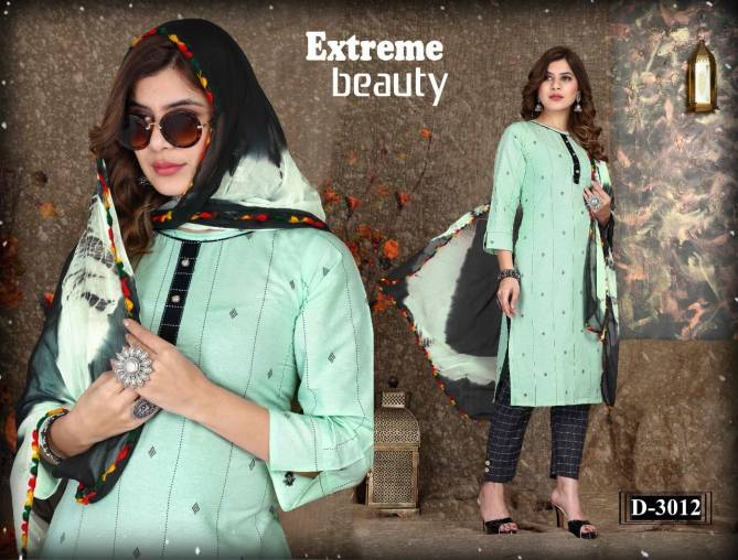 Harlin 3011 Designer Ethnic Wear Cotton Latest Ready Made Salwar Suit Collection